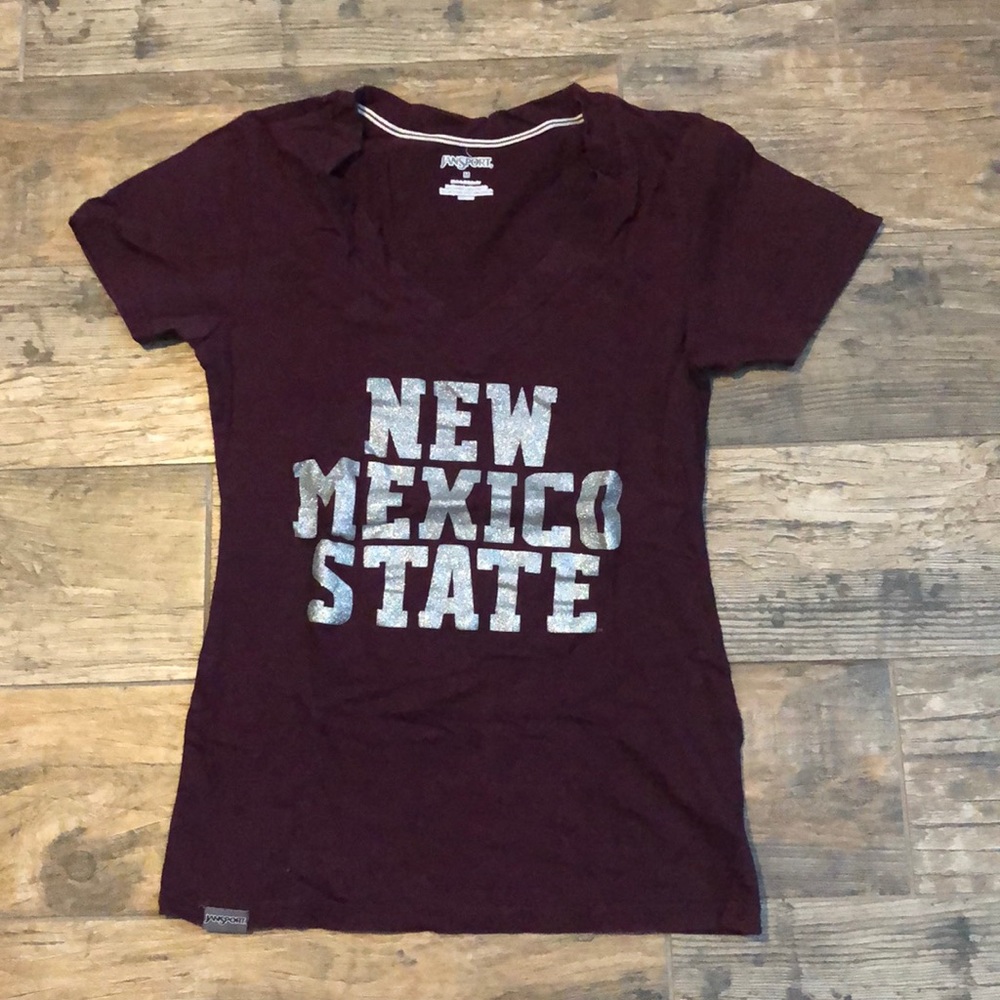 New Mexico State university glitter fitted t shirt